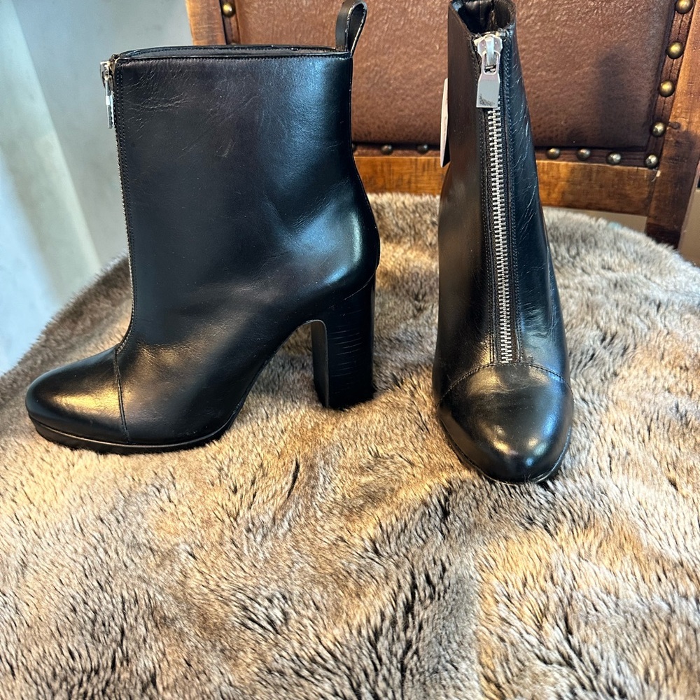 Zara Black Heeled Boots - Picture 6 of 8